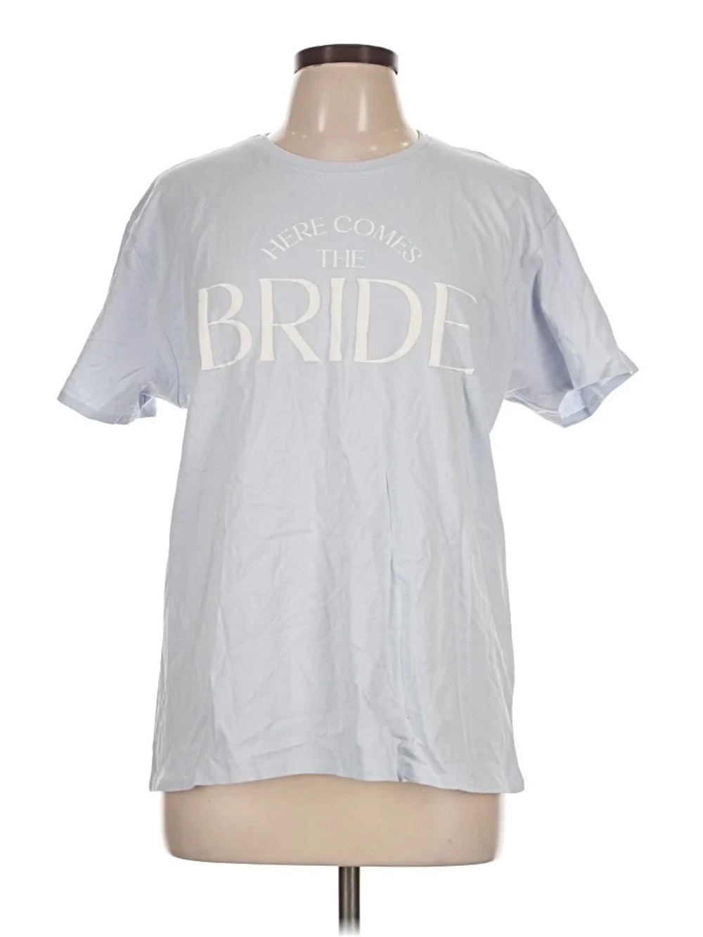 Miss to Mrs baby blue BRIDE tee